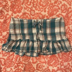Plaid mini skirt